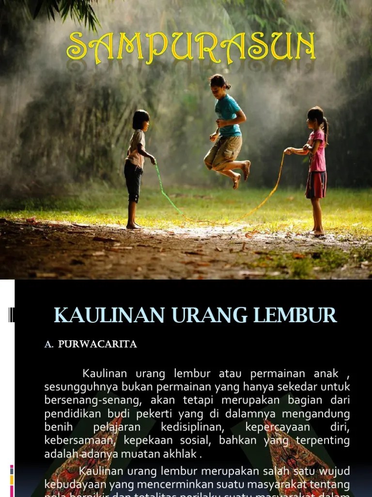 Kaulinan Urang Lembur | PDF
