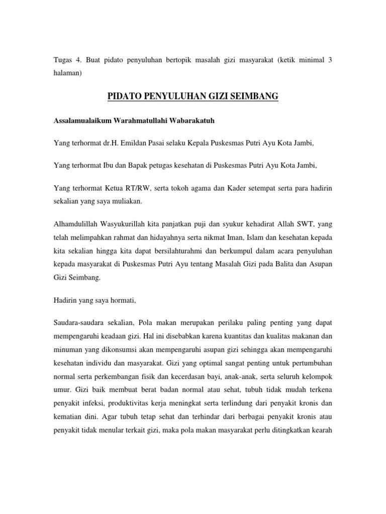 Pidato Penyuluhan Kesehatan – Lukisan