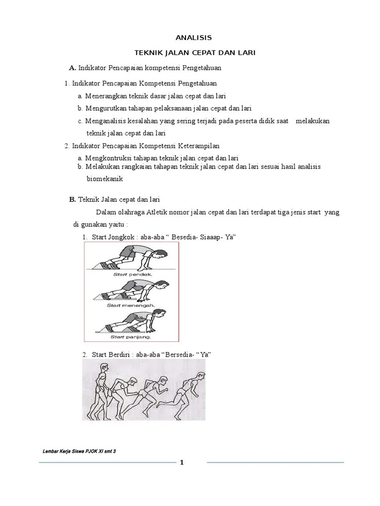 Analisis Atletik Jalan Lari | PDF