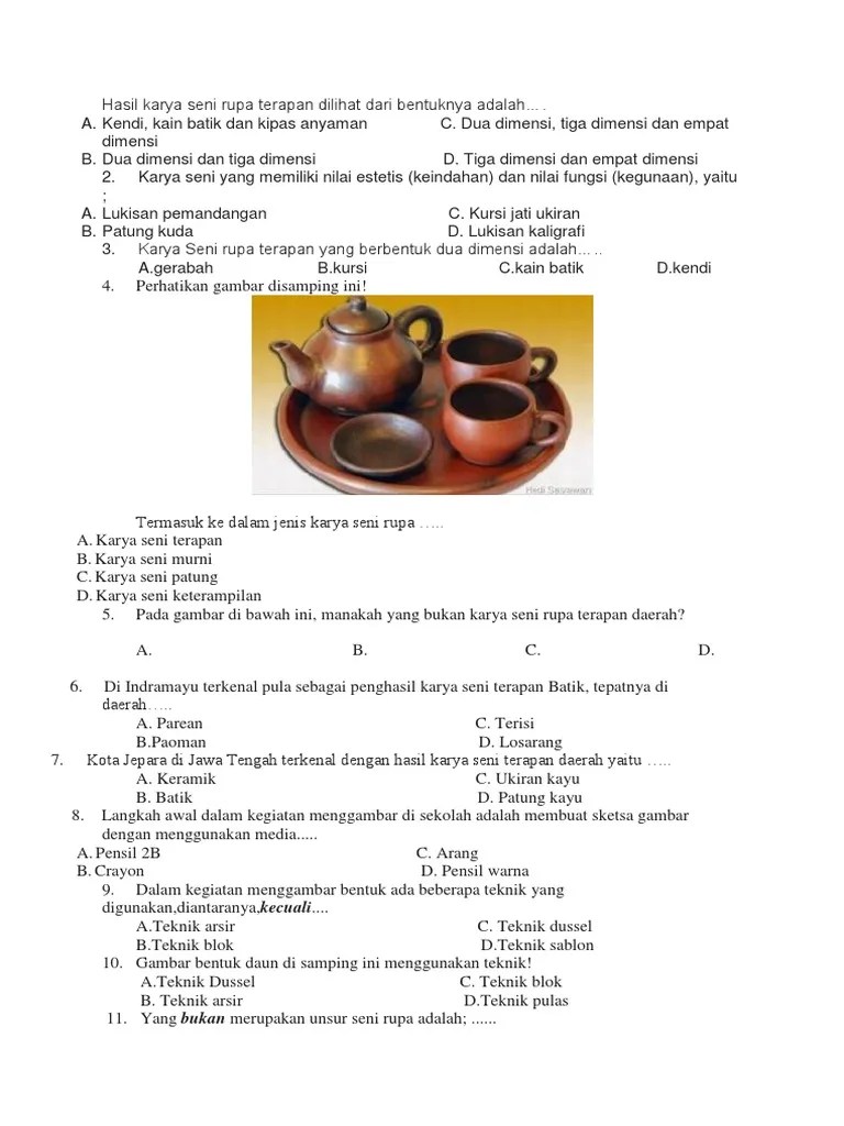 Hasil Karya Seni Rupa Terapan Dilihat Dari Bentuknya Adalah - Dosen MKH