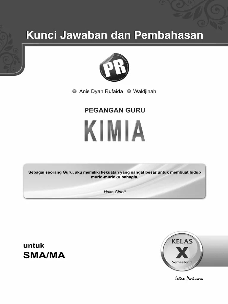 01 Kunci Jawaban Dan Pembahasan KIMIA XA | PDF