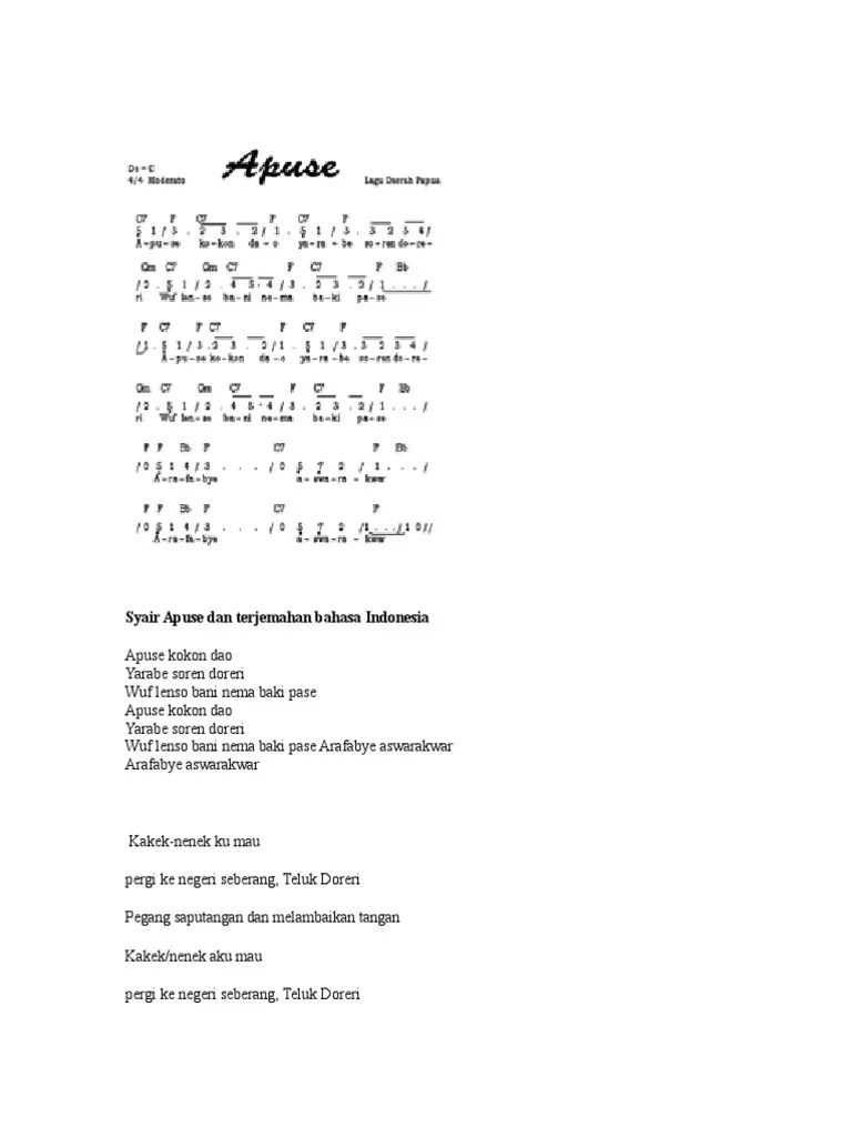 Syair Apuse Dan Terjemahan Bahasa Indonesia | PDF