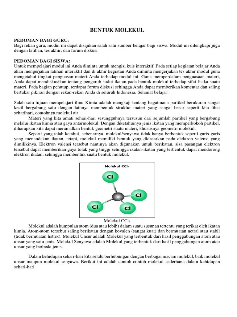 Materi Bentuk Molekul | PDF
