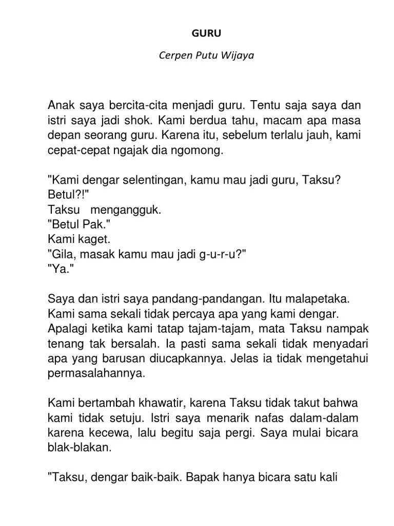 Cerpen Putu Wijaya | PDF