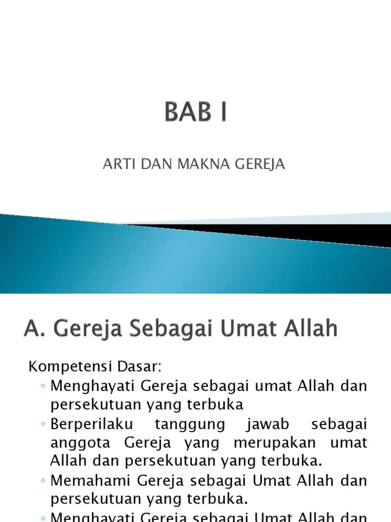 Gereja Sebagai Umat Allah XI 2019 | PDF