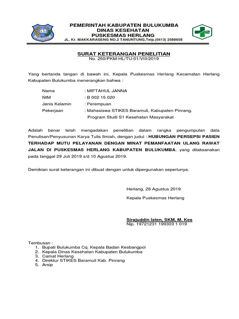 SK Penelitian Mahasiswa