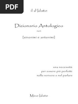 Andiamo A Studiare Il Bellissimo Dizionario Di Sinonimi | Pdf 396_x_298_jpg