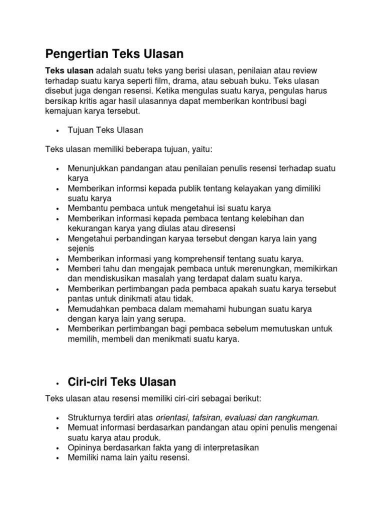 Teks Ulasan | PDF
