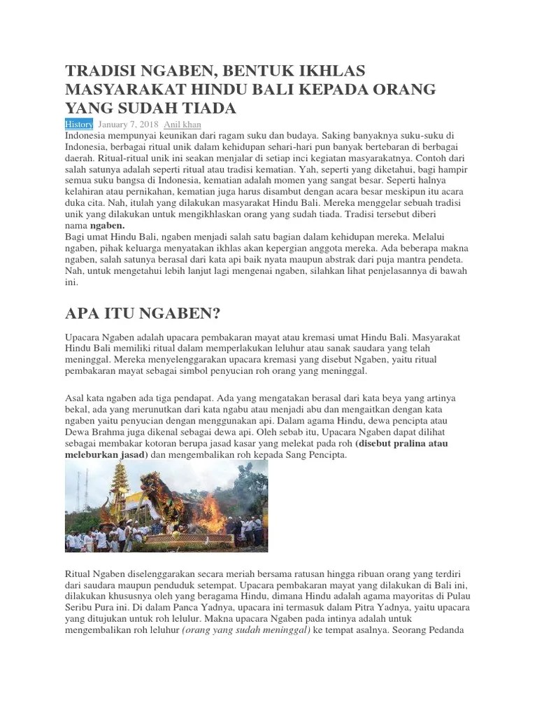 Tradisi Ngaben | PDF