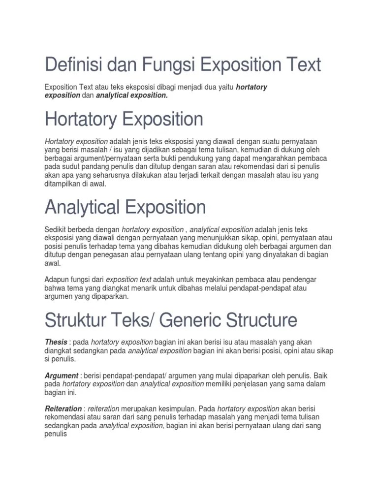 Exposition Text | PDF