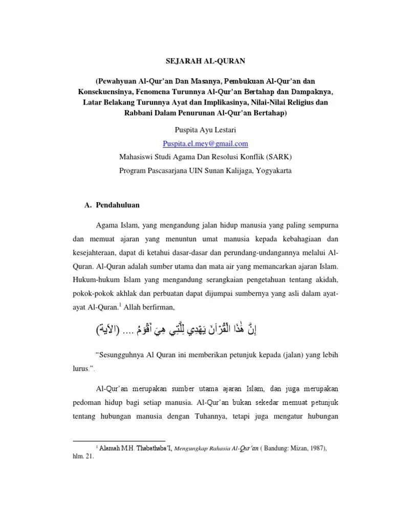 Sejarah Al Qur&rsquo;An | PDF