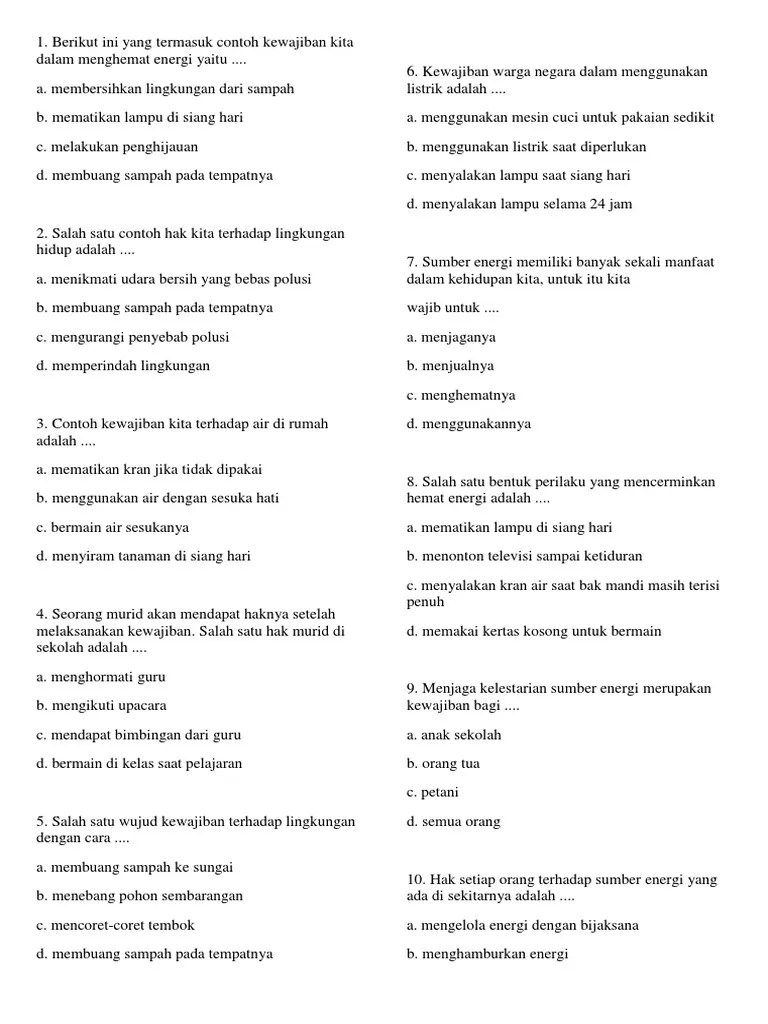 Kelas 4 Tema 2 | PDF