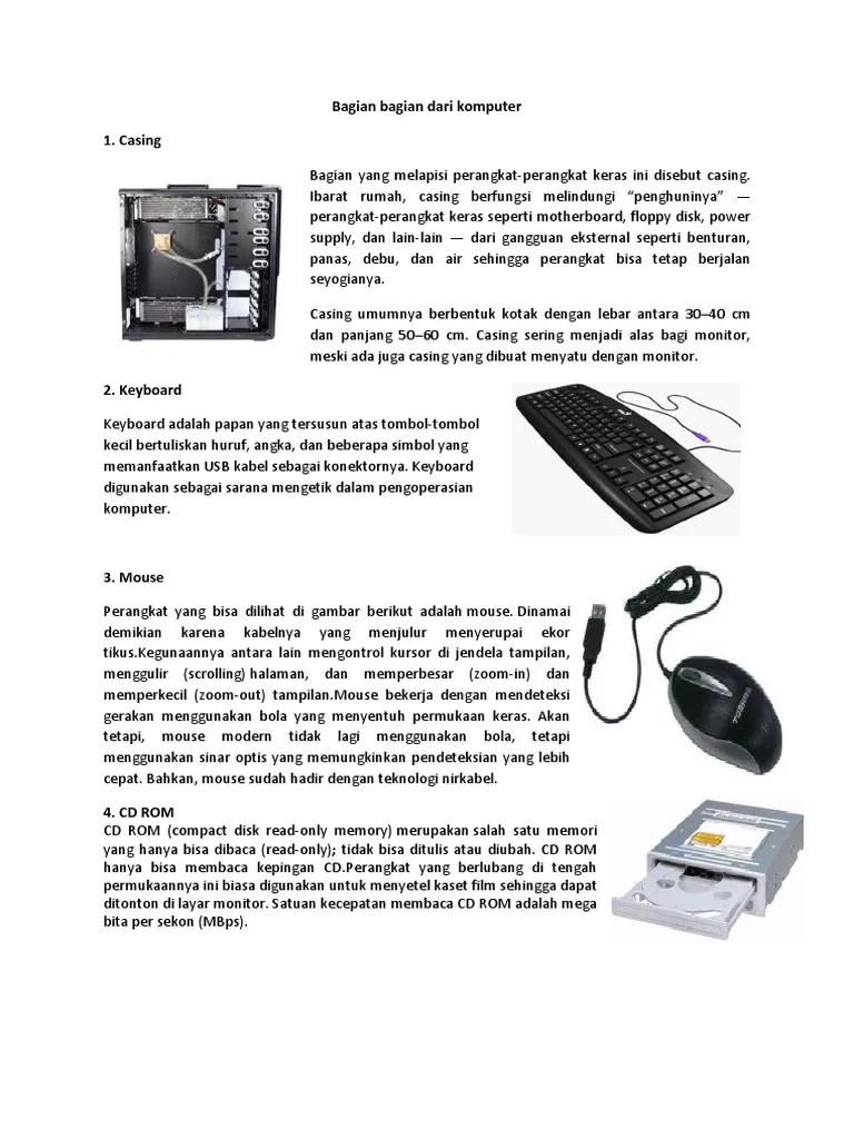 Bagian Bagian Dari Komputer PoenyA MOA | PDF