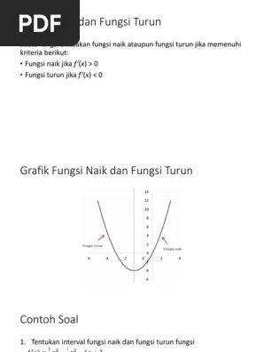 Fungsi Naik Dan Fungsi Turun | PDF