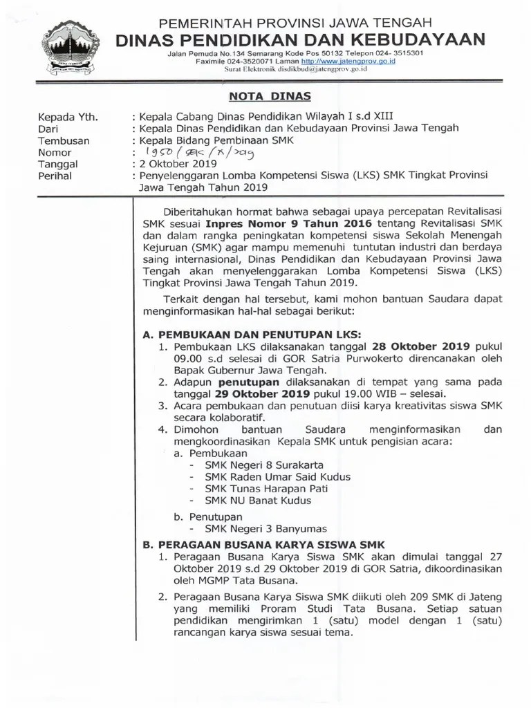 Info Lks SMK Ke 28 Bms 2019 | PDF