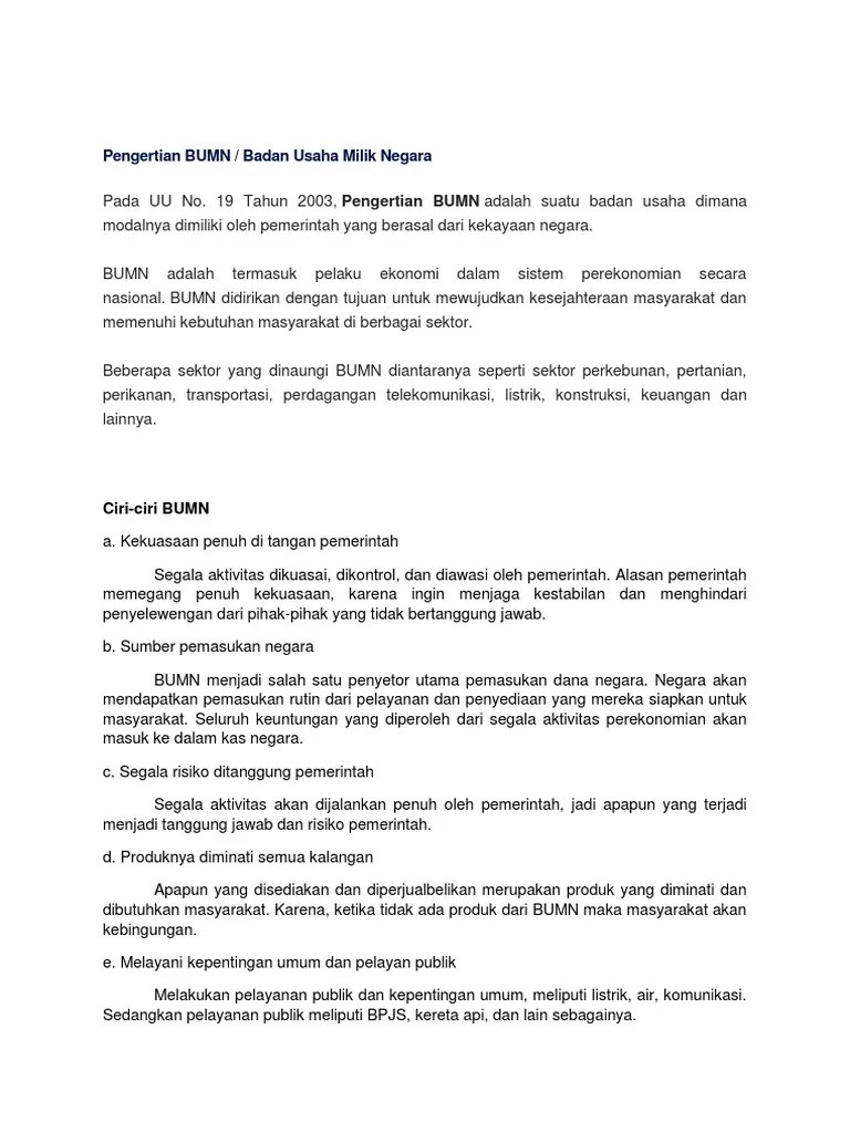 BUMN | PDF