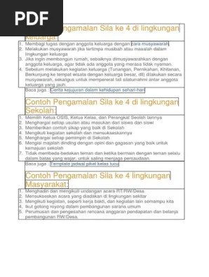 Contoh Pengamalan Sila Ke 4 Di Lingkungan Keluarga | PDF