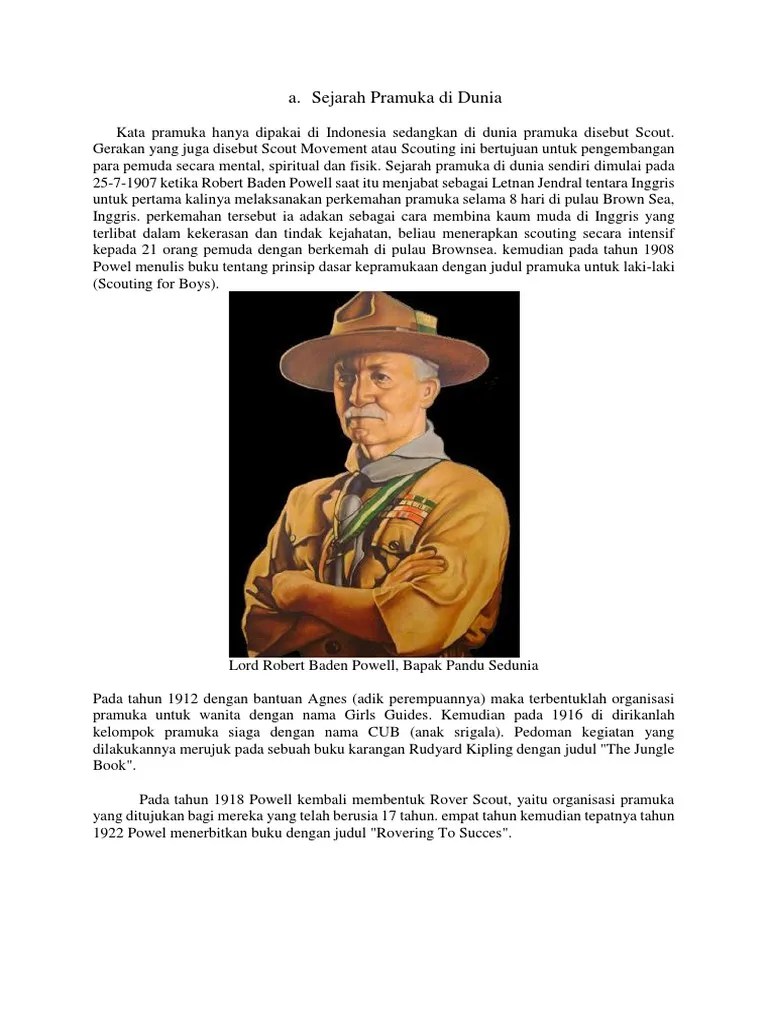 Pramuka Dunia Dan Indonesia (Sejarah) | PDF