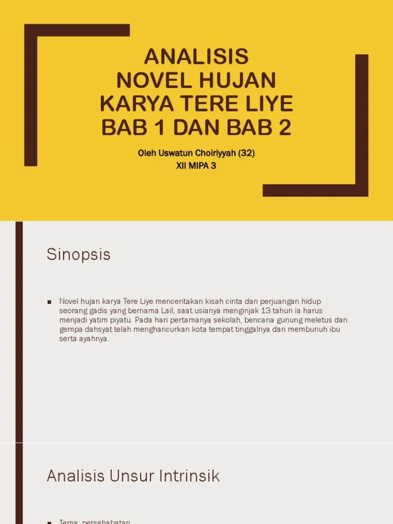 Contoh Resensi Novel Hujan Karya Tere Liye