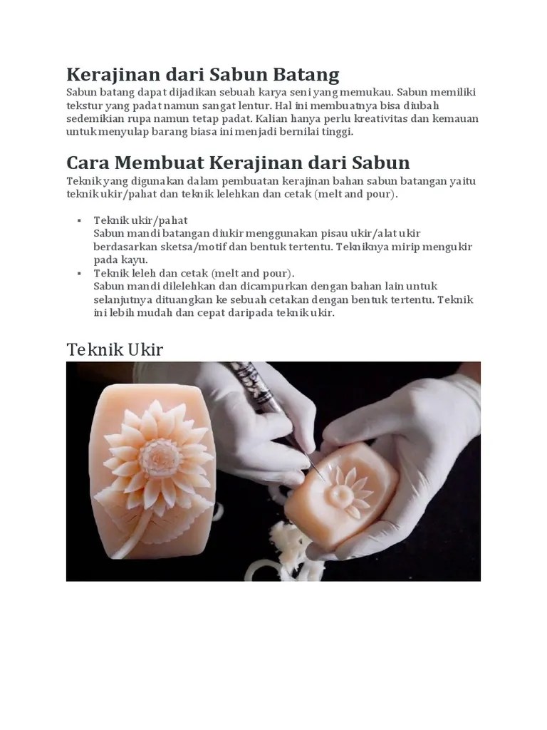 Kerajinan Dari Sabun Batang | PDF