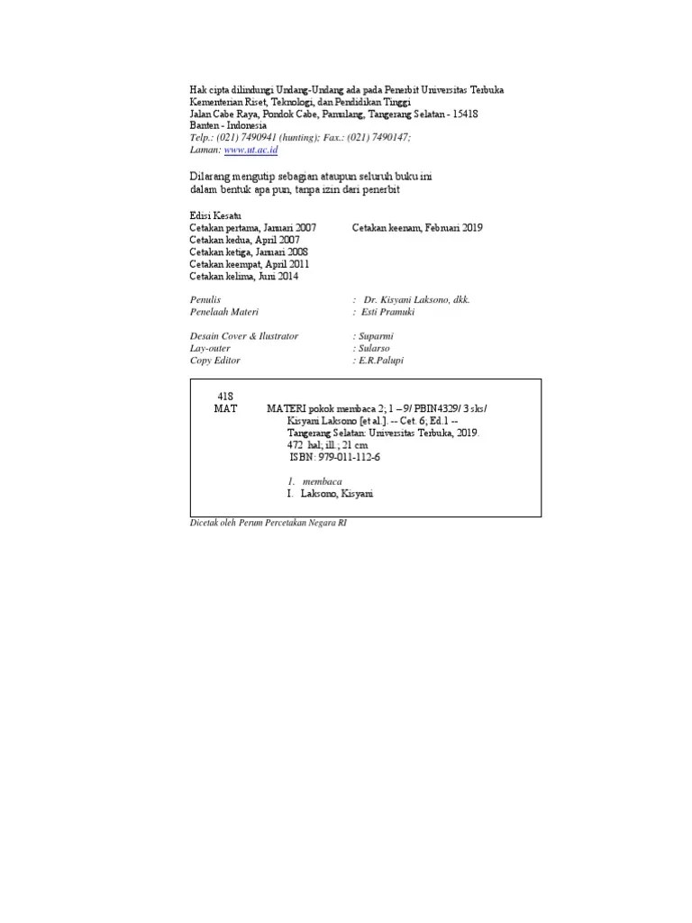 Laporan Kegiatan Prabaca | PDF