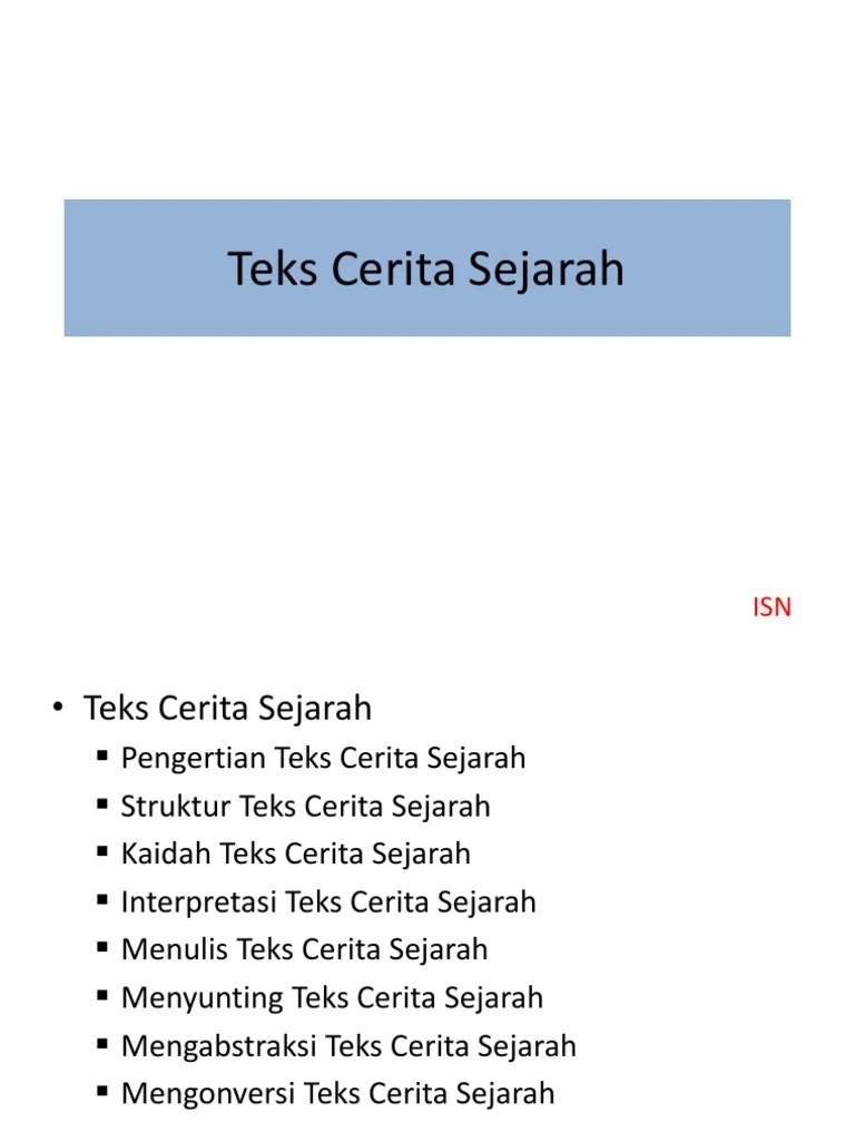 Teks Cerita Sejarah | PDF