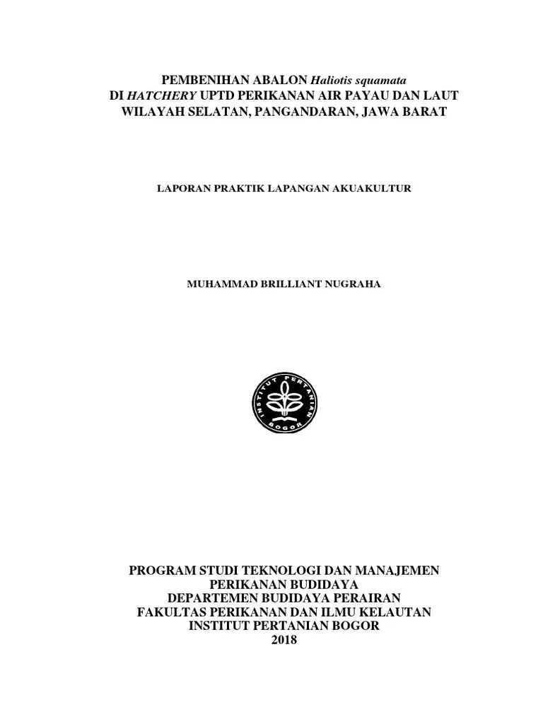 Laporan PLA UPTD Pangandaran (M. Brilliant Nugraha) | PDF