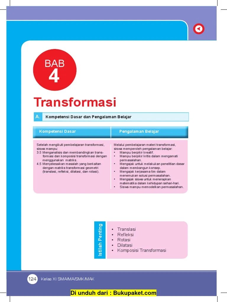 Bab 4 Transformasi | PDF