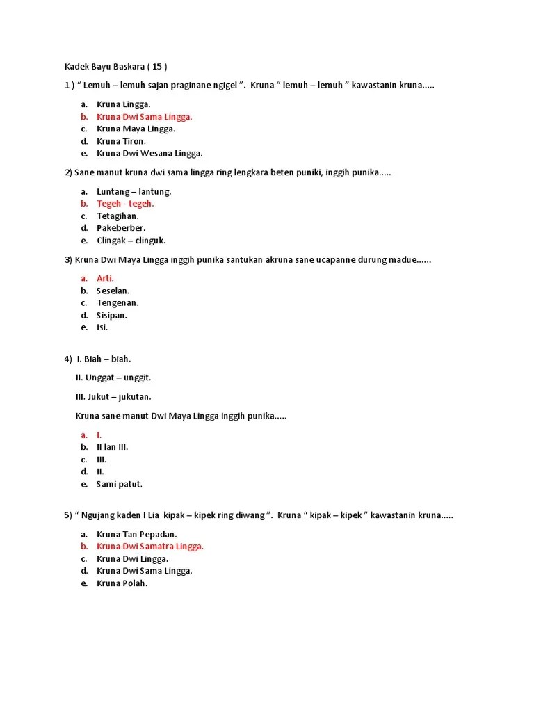 Soal Tugas B.Bali Kruna Dwi Lingga | PDF