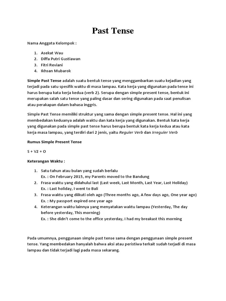 Past Tense Dan Kedudukan Filsafat Pancasila | PDF