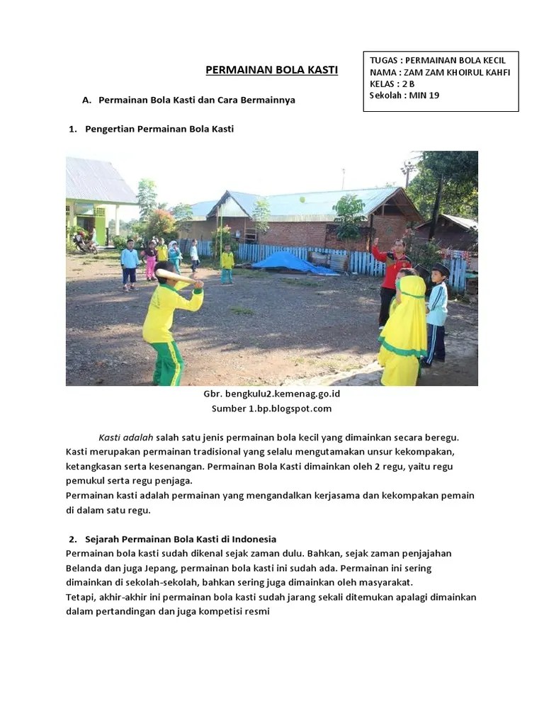 Permainan Bola Kasti | PDF