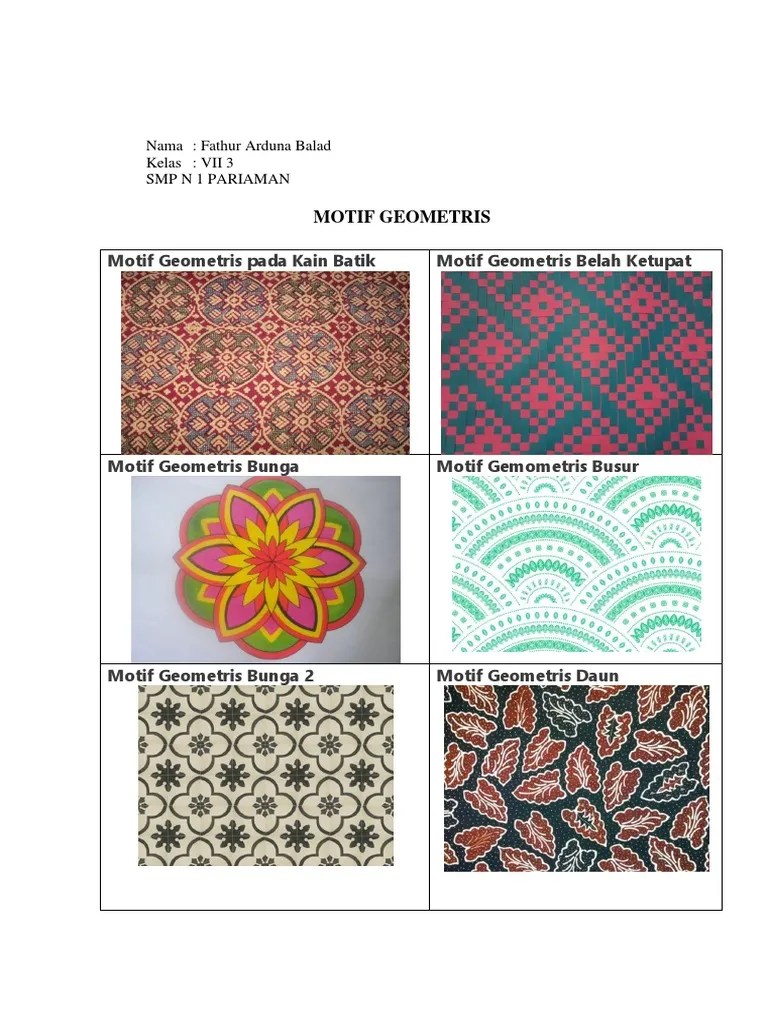 Motif Geometris | PDF