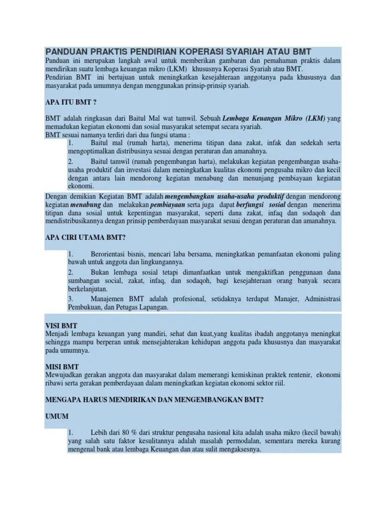 Panduan Koperasi Syariah | PDF