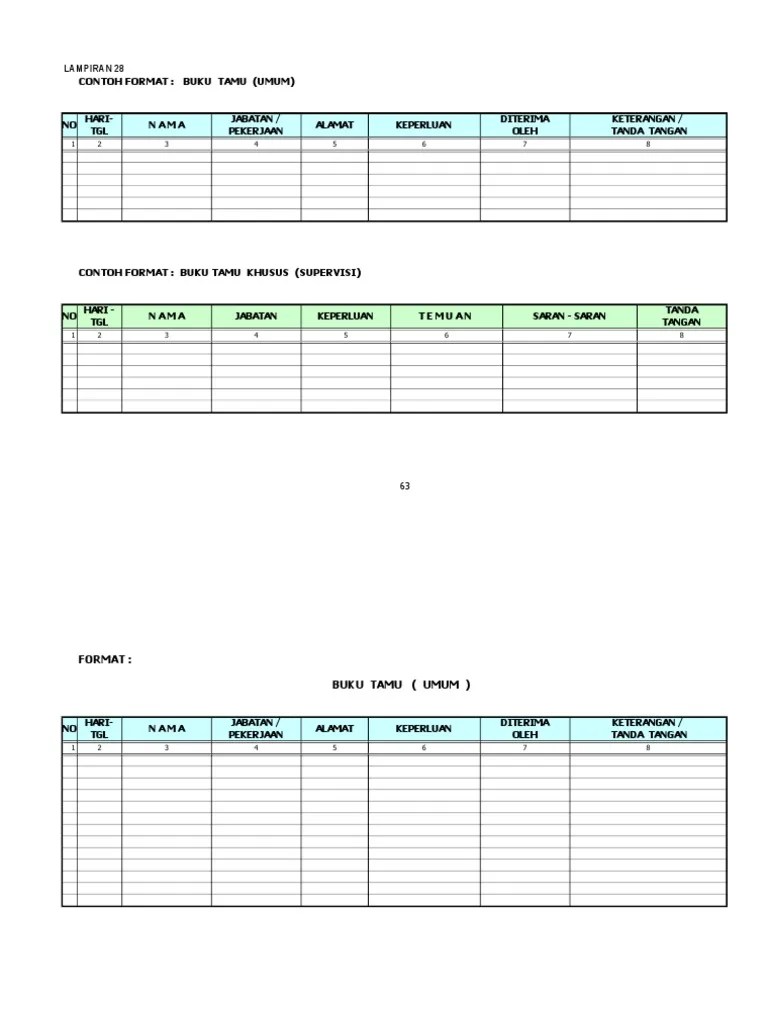 Form Buku Tamu | PDF
