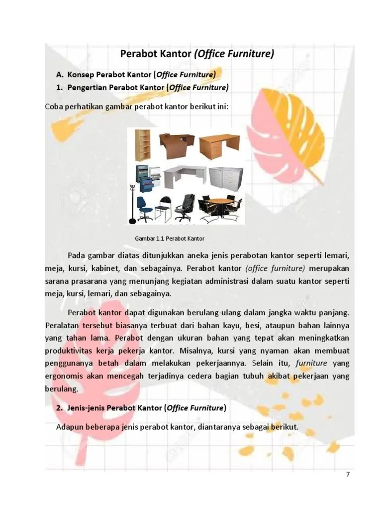 Bahan Ajar Perabot Kantor | PDF
