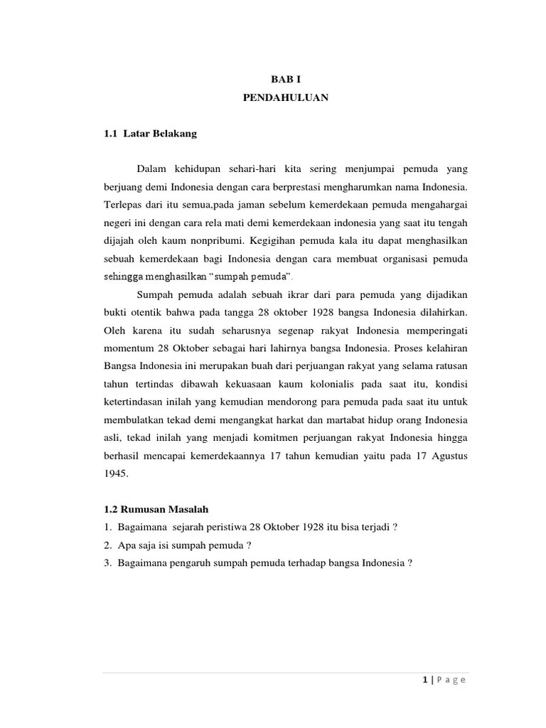 Makalah Sumpah Pemuda | PDF