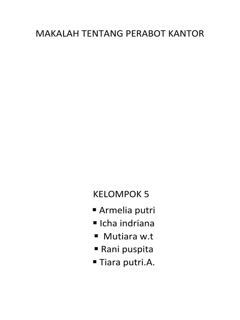 Makalah Tentang Perabot Kantor | PDF