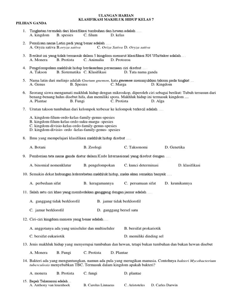 UH 1 Klasifikasi MH OK | PDF