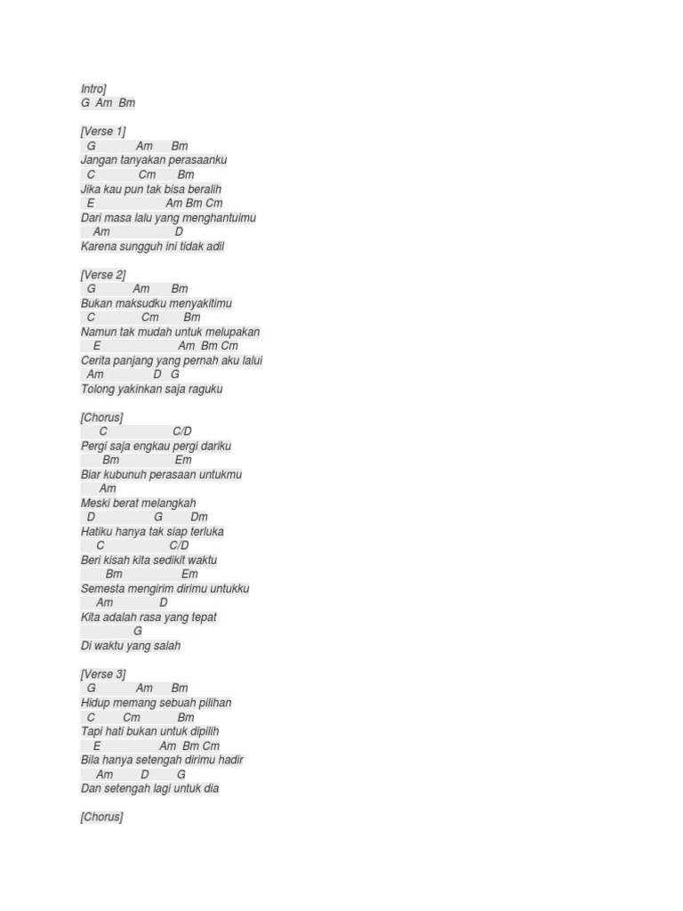 Chord Waktu Yang Salah Chordtela – Dengan