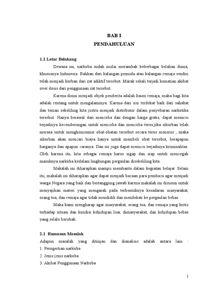Makalah Bahaya Narkoba | PDF