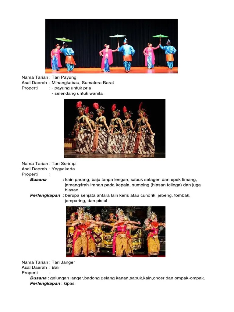 Tarian Asal Daerah Dan Properti | PDF