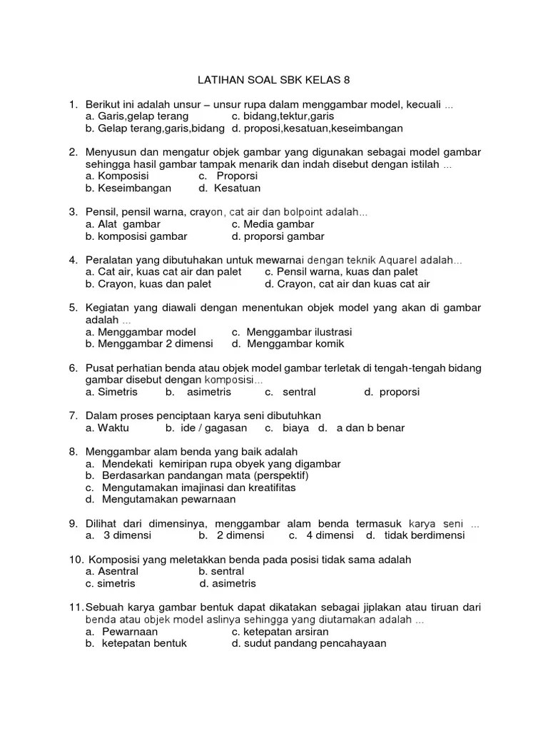 SG SBK SMP 8 1 Soal | PDF