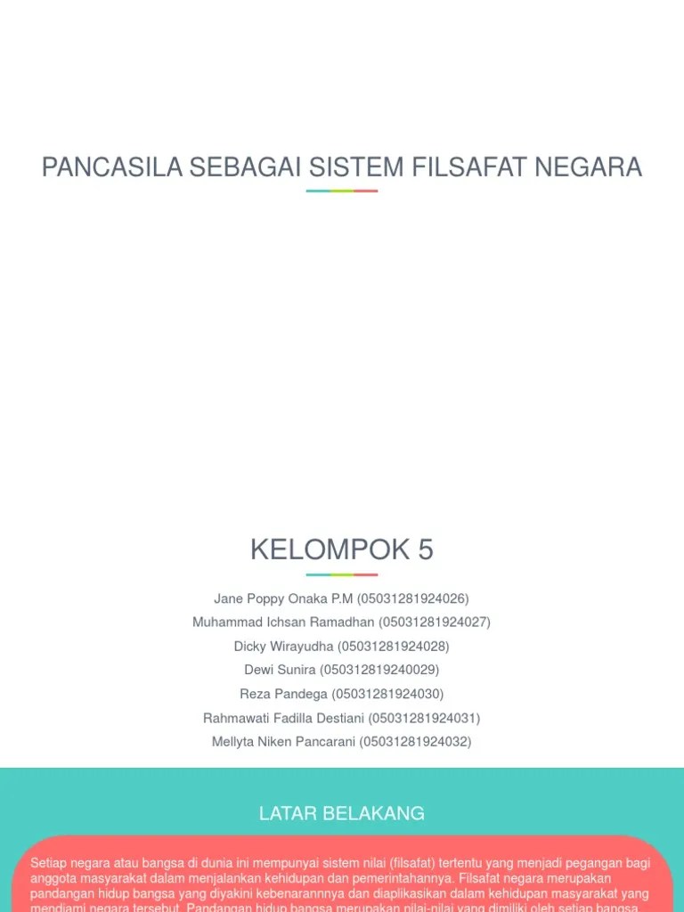 Pancasila Sebagai Sistem Filsafat Negara | PDF
