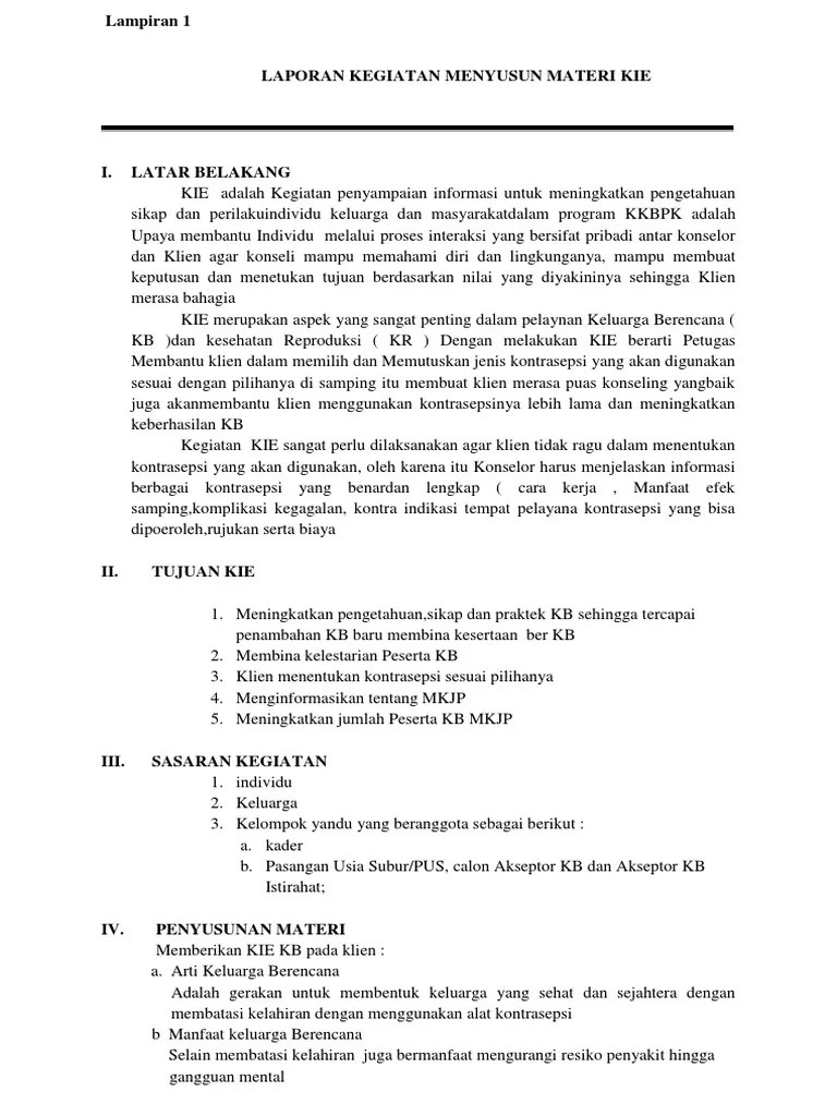 Menyusun Materi KIE Maret | PDF