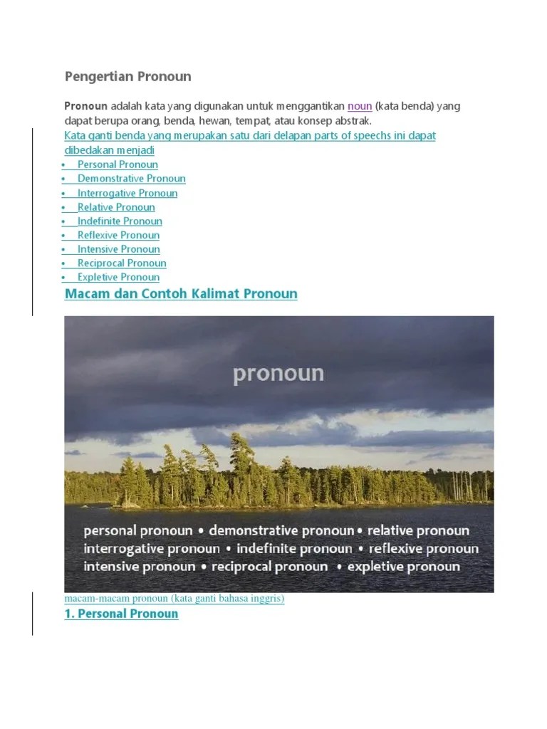 Pengertian Pronoun | PDF