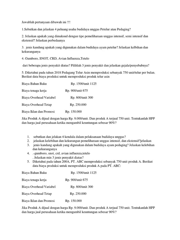 Jawablah Pertanyaan Dibawah Ini | PDF