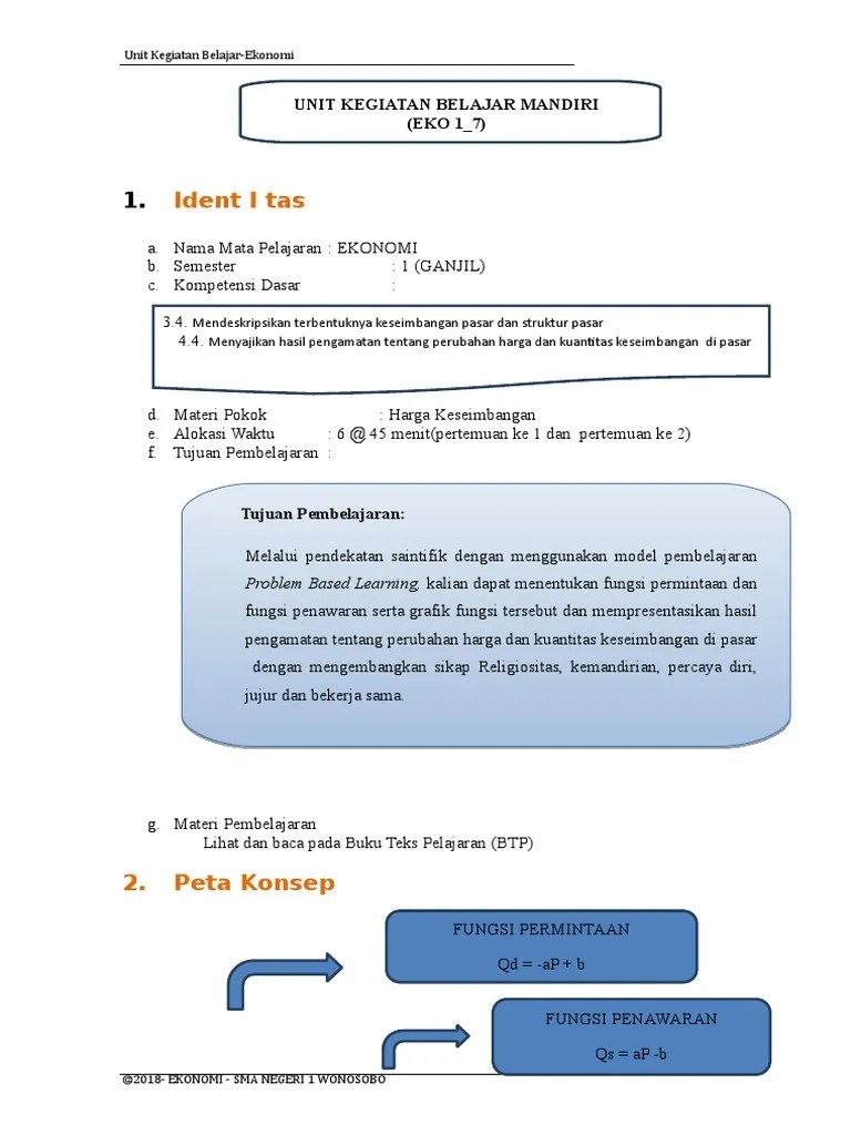 Proses Terbentuknya Harga Pasar 2003 | PDF