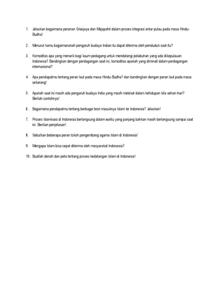 Contoh Soal Sejarah | PDF