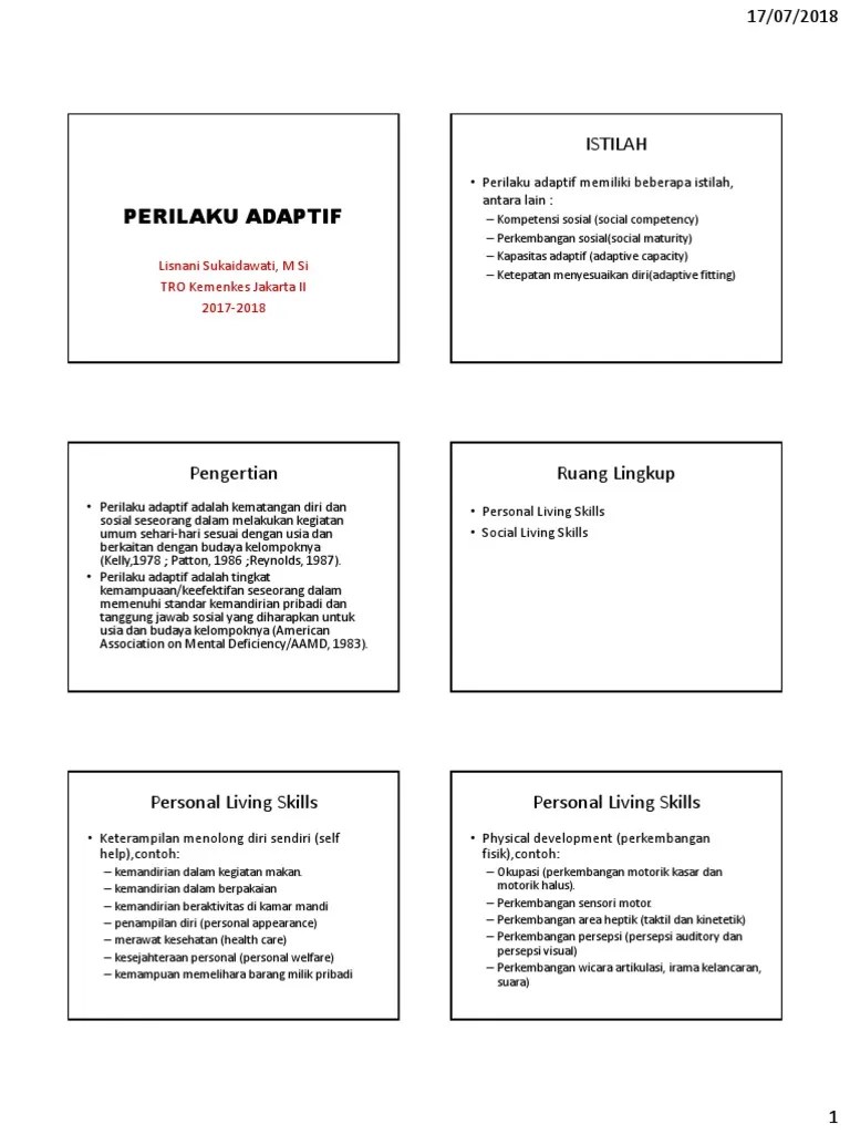 Perilaku Adaptif PDF | PDF