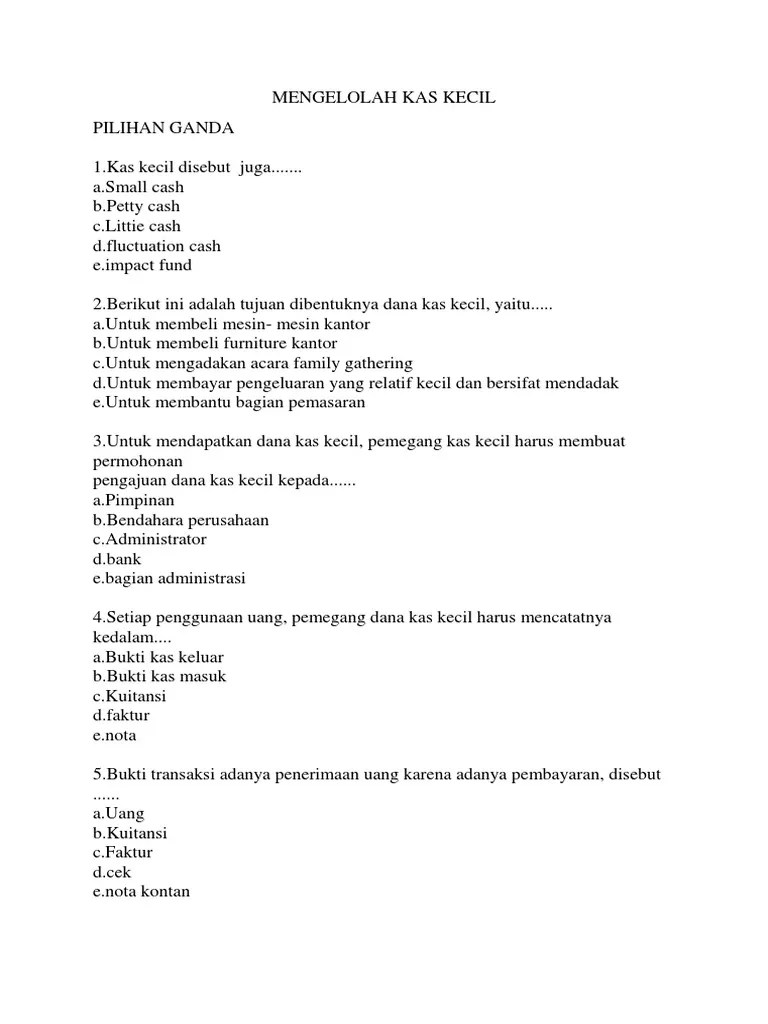 Mengelolah Kas Kecil | PDF